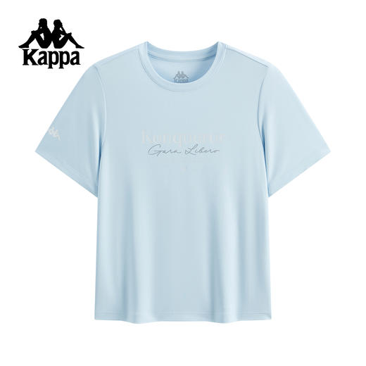 Kappa卡帕背靠背运动短袖女夏季2025新款休闲圆领半袖t恤上衣女士K0F62TD40 商品图2
