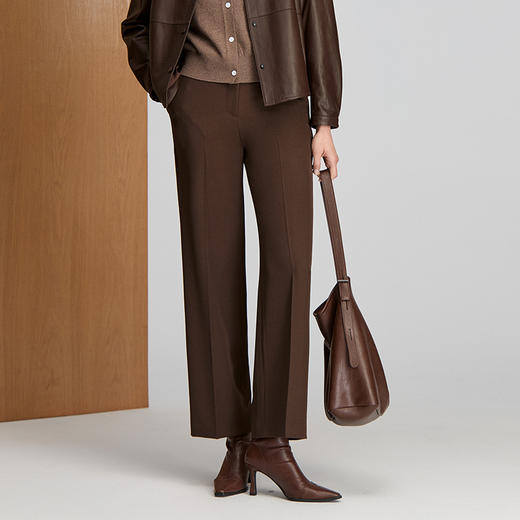 EITIE爱特爱高腰直筒通勤显瘦裤子8305012 商品图3