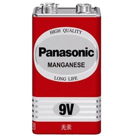 松下9V电池 6F22碳性简装9伏方块方形烟雾报警器叠层麦克风万用表无线话筒电池1块