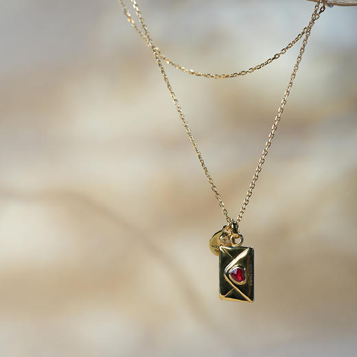 北京仓｜Goossens Paris-Talismans-金色 信封 项链［法国设计师］ 商品图4