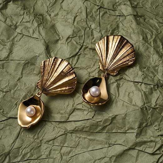 北京仓｜Goossens Paris-Circé Shell-金色贝壳 耳钉［法国设计师］ 商品图4