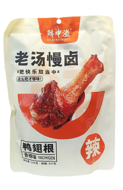 168g鲜中溢鸭翅根香辣味 商品图0