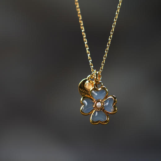 北京仓｜Goossens Paris-Talisman-蓝色 四叶草 项链［法国设计师］ 商品图3