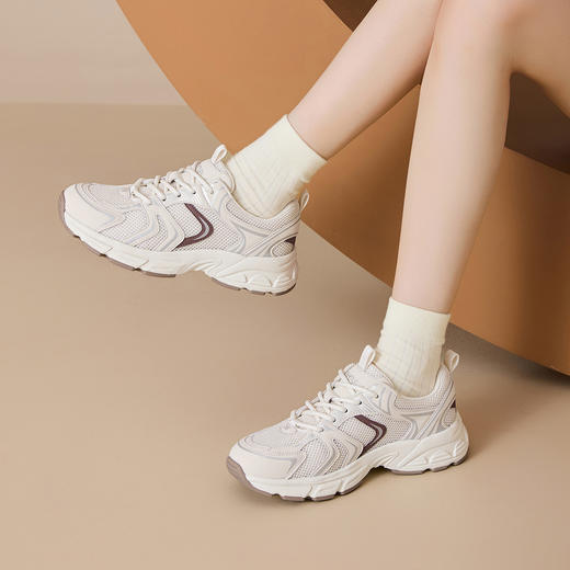 [不累脚女鞋]2025新款百搭休闲小白鞋女轻便舒适运动鞋X85CN6636 商品图1