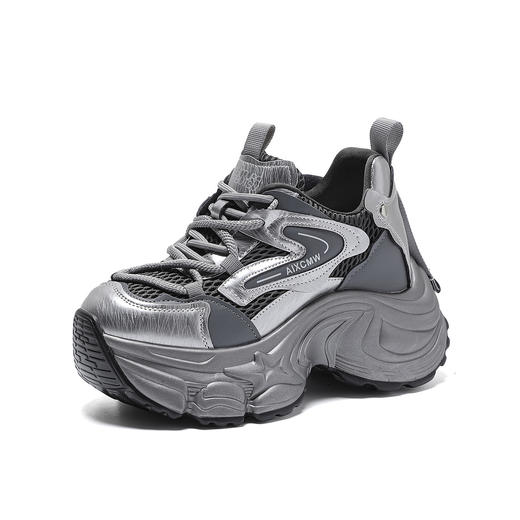 [增高9cm]西村名物2025新款时尚百搭老爹鞋女网面舒适厚底休闲鞋 X85BQ683623 商品图11