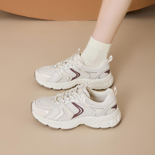 [不累脚女鞋]2025新款百搭休闲小白鞋女轻便舒适运动鞋X85CN6636 商品图3