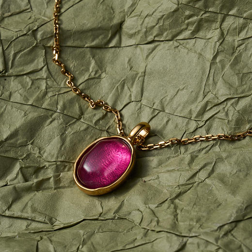 北京仓｜Goossens Paris-Talisman Cabochons-粉紫色 项链［法国设计师］ 商品图3