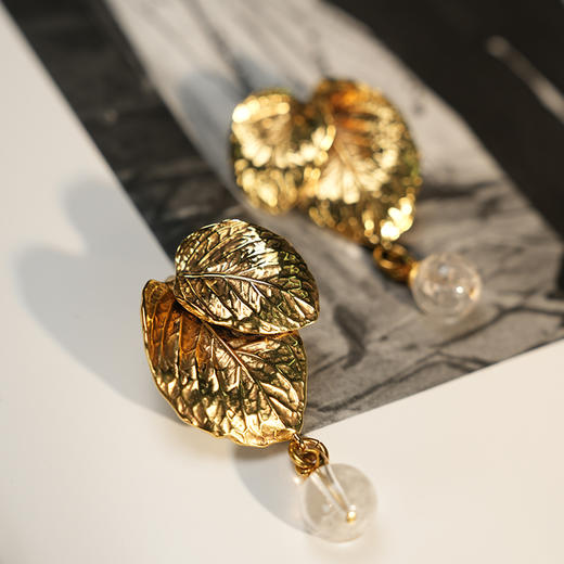 北京仓｜Goossens Paris-BALADE- 岩石水晶 耳夹（无需耳洞）［法国设计师］ 商品图5