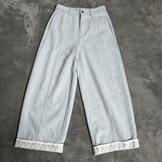 【不退不换】良木礼蕾丝牛仔裤（T15） 商品图0