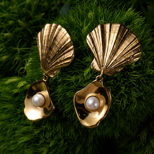北京仓｜Goossens Paris-Circé Shell-金色贝壳 耳钉［法国设计师］ 商品图5