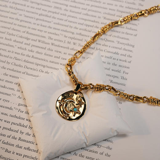 北京仓｜Goossens Paris-Talisman Astro-月亮星星金币 护身符 项链［法国设计师］ 商品图5