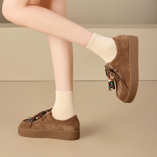 [多巴胺女鞋]2025新款时尚百搭休闲鞋女厚底轻便舒适运动鞋X85U68932 商品图4