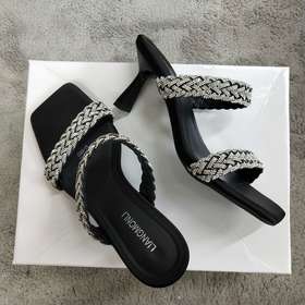 【不退不换】良木礼低跟凉拖(2666-11)