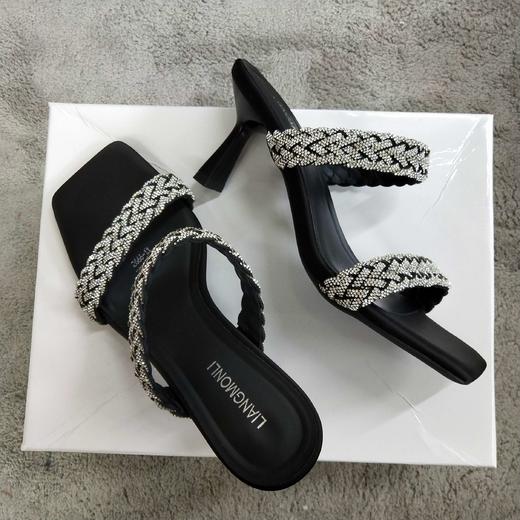 【不退不换】良木礼低跟凉拖(2666-11) 商品图0