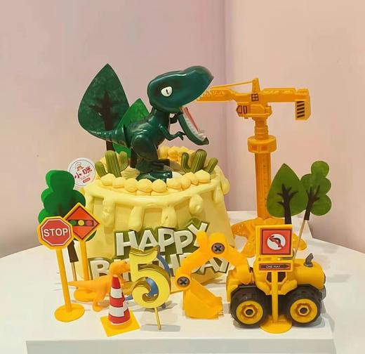 挖土机+恐龙男孩蛋糕 商品图0