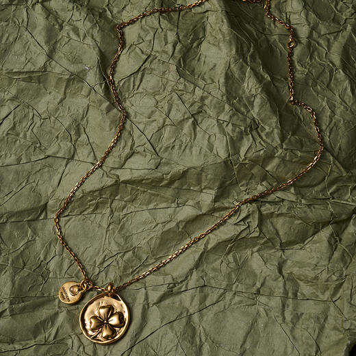 北京仓｜Goossens Paris-Talisman-四叶草金币 护身符 项链［法国设计师］ 商品图3