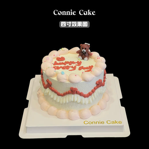 🎀 粉萌小熊蜡烛蛋糕 商品图0