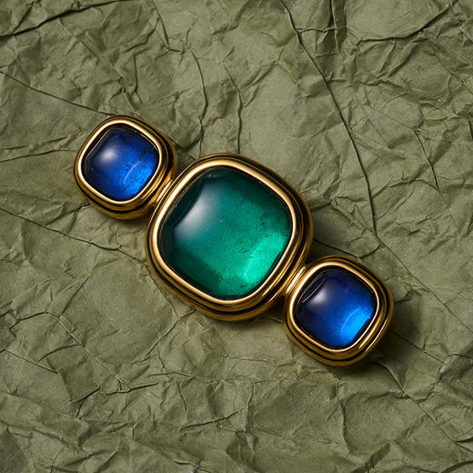 北京仓｜Goossens Paris-RENAISSANCE-宝蓝色 湖水绿 胸针［法国设计师］ 商品图3