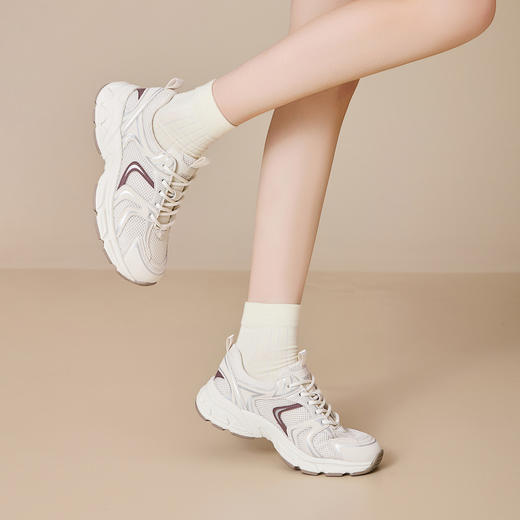 [不累脚女鞋]2025新款百搭休闲小白鞋女轻便舒适运动鞋X85CN6636 商品图0
