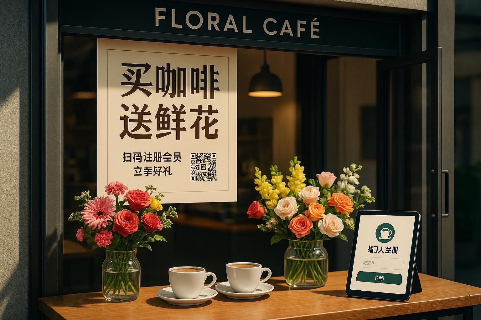 新开业如何设计“买咖啡送鲜花”活动吸引顾客？