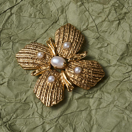 北京仓｜Goossens Paris-Circé Shell-金色贝壳 胸针［法国设计师］ 商品图1