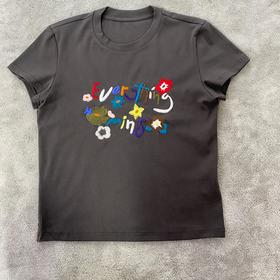 【不退不换】良木礼刺绣短袖（8537）