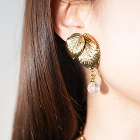 北京仓｜Goossens Paris-BALADE- 岩石水晶 耳夹（无需耳洞）［法国设计师］