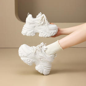 [增高8cm]百搭运动风女士休闲鞋2025新款时尚潮流老爹鞋 X85BQ616655