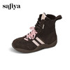 Safiya/索菲娅2025时尚拳击靴复古反绒休闲百搭运动高帮德训鞋SFD4116060 商品缩略图9