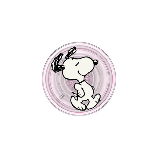 【史努比幸福花丛】轻松走走 POPGRIP泡泡骚手机粘贴式气囊支架 Graphic平面系列 粉色 Snoopy 卡通 商品图2