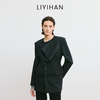 LIYIHAN 2025秋季新款通勤高级羊毛圆领西装女灰色外套小众设计感 商品缩略图3