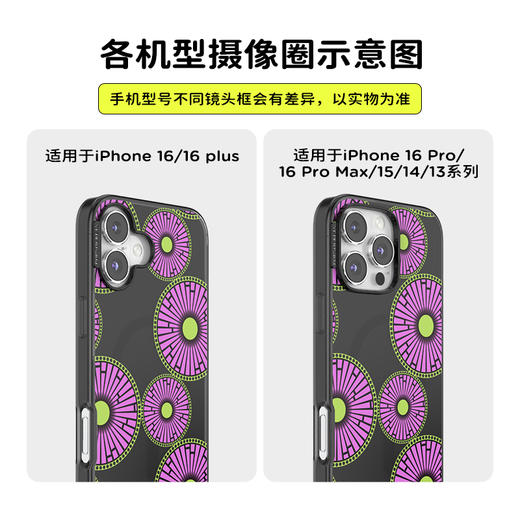 【旅行的回响】非洲蜡染 POPCASE手机壳 MagSafe Popcase磁吸款 紫色 拼贴 iPhone16/15/14 商品图3