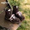 Safiya/索菲娅2025时尚拳击靴复古反绒休闲百搭运动高帮德训鞋SFD4116060 商品缩略图2