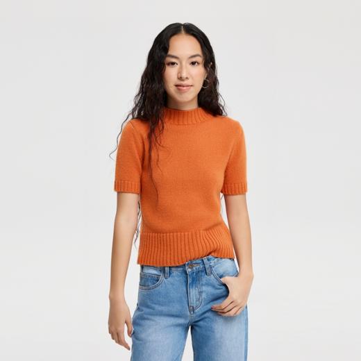 oneup羊毛短袖毛衣 商品图1