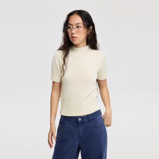 oneup羊毛短袖毛衣 商品图2