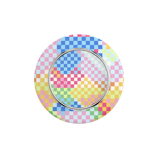 【旅行的回响】多彩马赛克·MagSafe圆啪嗒 MAGSAFE磁吸手机气囊支架 Round圆啪嗒系列 彩虹色 格纹 商品图2