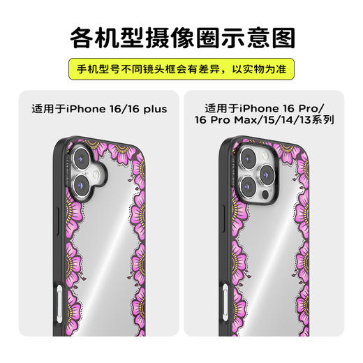 【旅行的回响】 花间镜·粉 POPCASE手机壳 MagSafe Popcase磁吸款 粉色 镜面壳 iPhone16/15/14 商品图3