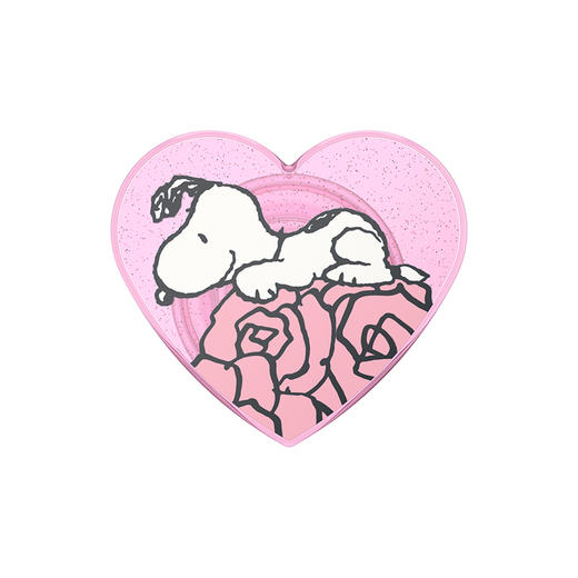 【史努比幸福花丛】心上狗 POPGRIP泡泡骚手机粘贴式气囊支架 Popout异形系列 粉色 Snoopy 卡通 商品图2
