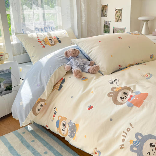 自然醒全棉学生季三件套大学生宿舍床上用品纯棉套件被套单人床单枕套NH165 商品图10