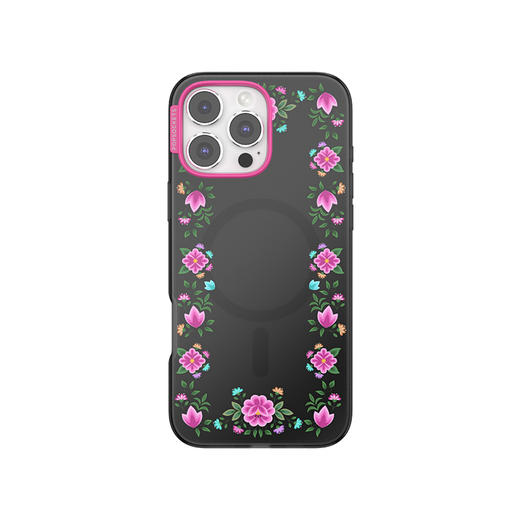 【旅行的回响】繁花花环 POPCASE手机壳 MagSafe Popcase磁吸款 黑色 花卉植物 iPhone16/15/14 商品图2
