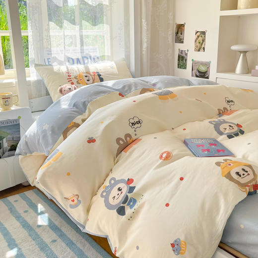 自然醒全棉学生季三件套大学生宿舍床上用品纯棉套件被套单人床单枕套NH165 商品图9