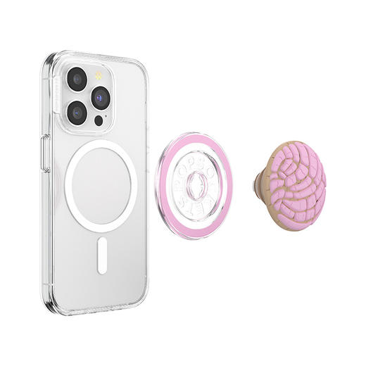 【旅行的回响】贝壳面包·MagSafe圆啪嗒 MAGSAFE磁吸手机气囊支架 Round圆啪嗒系列 粉色 商品图3