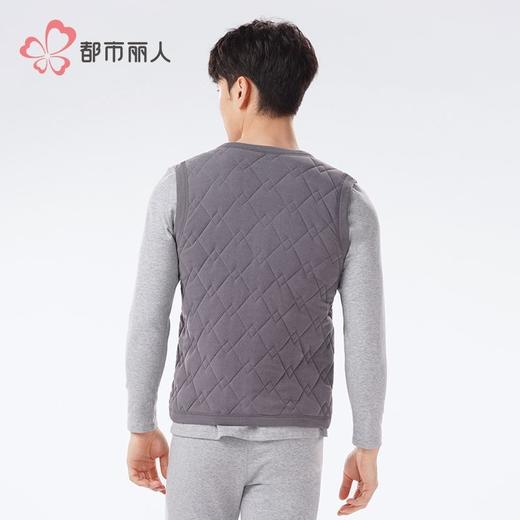 都市丽人保暖内衣羊毛绗缝男士保暖衣保暖背心单件FWH4A5 商品图3