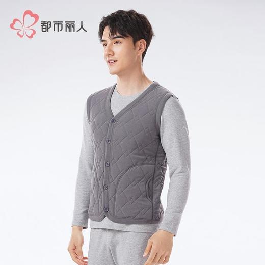 都市丽人保暖内衣羊毛绗缝男士保暖衣保暖背心单件FWH4A5 商品图2