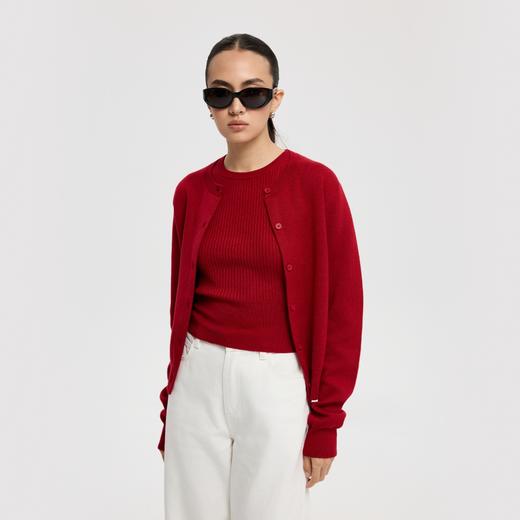 oneup针织羊毛两件上衣套装 商品图1