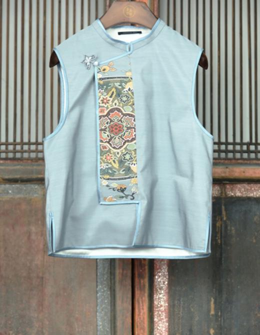 盛唐牡丹盛奢系列 | 西阵织缂丝偏襟马甲 商品图0