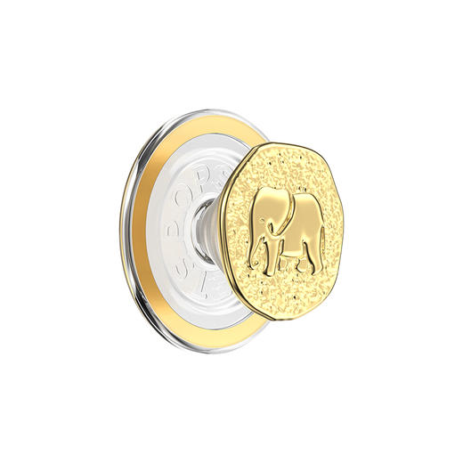 【旅行的回响】 古象金币·MagSafe圆啪嗒 MAGSAFE磁吸手机气囊支架 Round圆啪嗒系列 奢华金 动物 商品图0