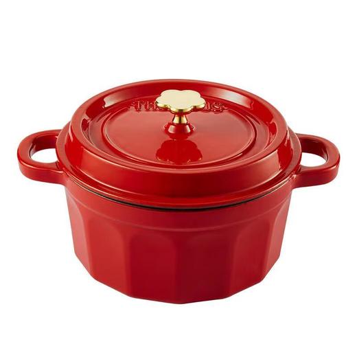 膳魔师 珐琅锅家用炖锅铸铁锅汤锅 EC-S24 (红色/绿色 颜色备注）22.5cm/个 商品图0