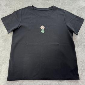 【不退不换】良木礼花朵刺绣短袖（072-1）