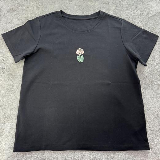 【不退不换】良木礼花朵刺绣短袖（072-1） 商品图0